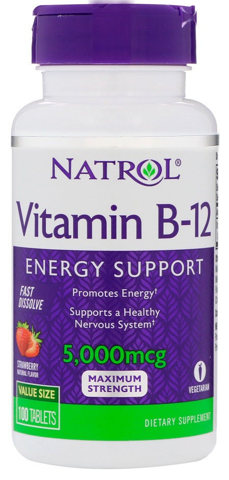 Vitamin B-12 Fast Dissolve, 5000mcg - 100 tabs