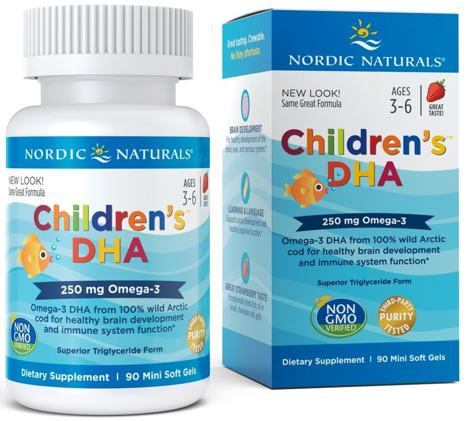 Children's DHA, 250mg Strawberry - 90 softgels