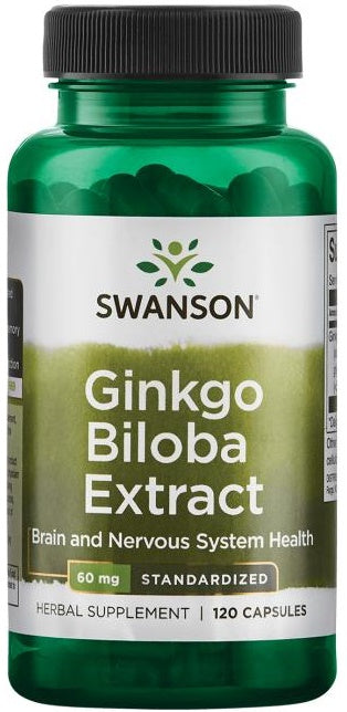Ginkgo Biloba Extract 24%, 60mg - 120 caps