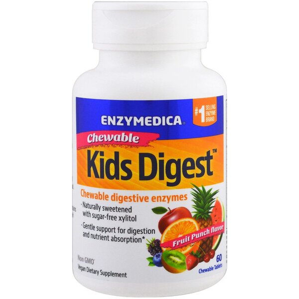 Kids Digest, Fruit Punch - 60 chewables
