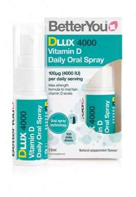 DLux 4000 Daily Vitamin D Oral Spray, Natural Peppermint - 15 ml.