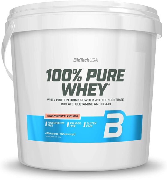100% Pure Whey, Strawberry - 4000g