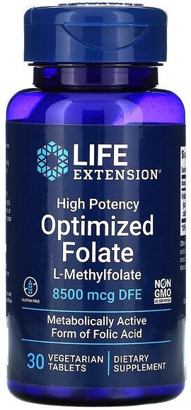 High Potency Optimized Folate, 5000mcg - 30 vegetarian tabs