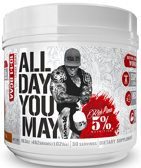 AllDayYouMay - Legendary Series 5% Nutrition – Complément sportif en poudre saveur thé sucré du Sud, 462 g