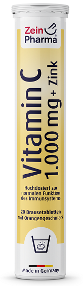 Vitamin C + Zinc, Orange - 20 effervescent tabs