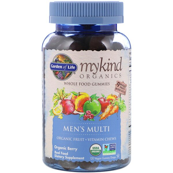 Mykind Men's Multi Gummies, Berry - 120 vegan gummy drops