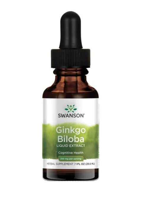 Ginkgo Biloba Liquid Extract, Alcohol & Sugar-Free - 29 ml.
