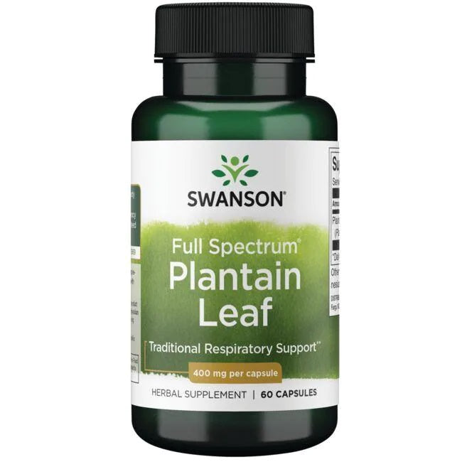 Full Spectrum Plantain (Leaf) Plantago Major, 400mg - 60 caps