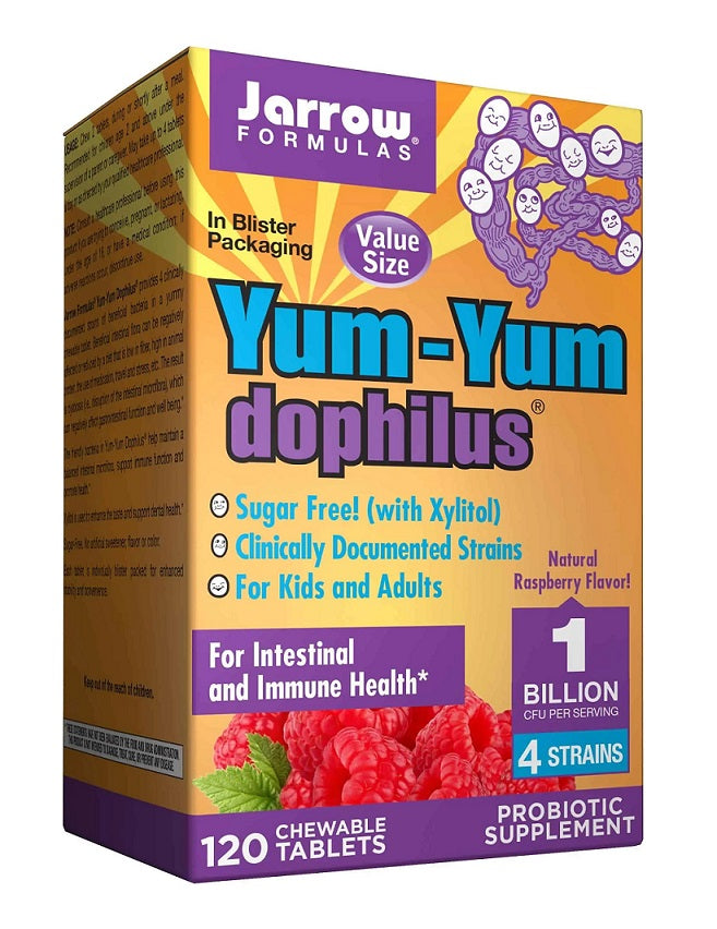 Yum-Yum Dophilus, 1 Billion CFU (Raspberry) - 120 chewable tabs
