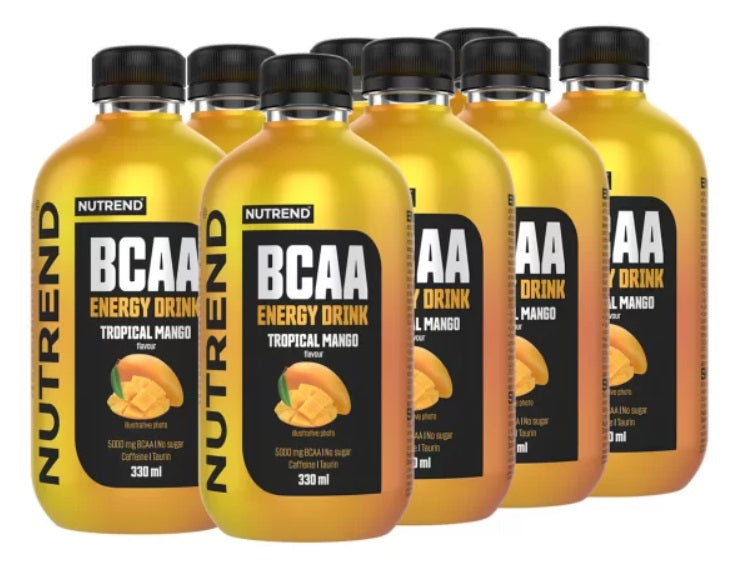 BCAA Energy Drink, Tropical Mango - 8 x 330 ml.