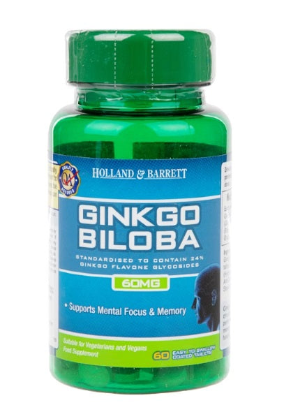 Ginkgo Biloba, 60mg - 60 coated tablets