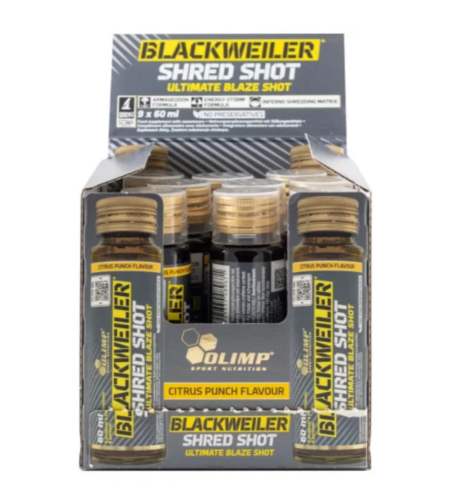 Blackweiler Shred Shot, Citrus Punch - 9 x 60 ml.