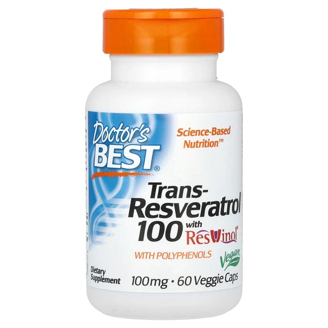 Trans-Resveratrol with ResVinol-25, 100mg - 60 vcaps