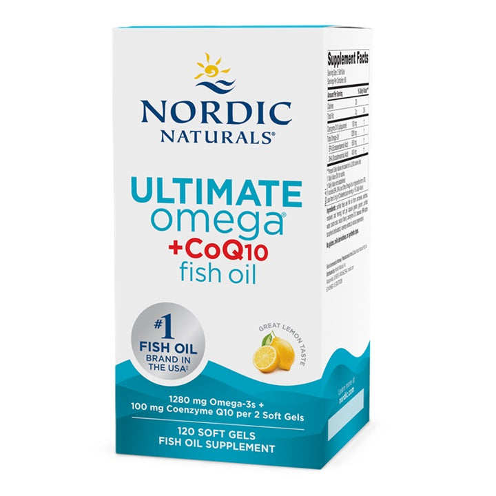 Ultimate Omega + CoQ10, 1280mg Lemon - 120 softgels