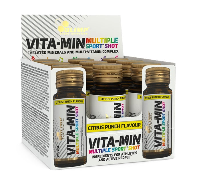 Vita-Min Multiple Sport Shot, Citrus Punch - 9 x 25 ml.