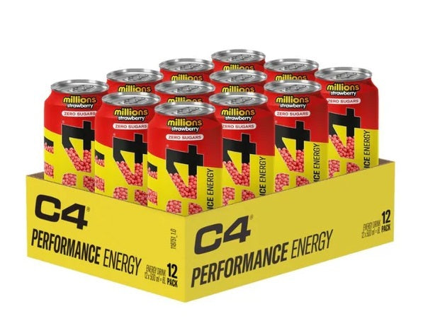 C4 Performance Energy, Millions Strawberry - 12 x 500 ml.