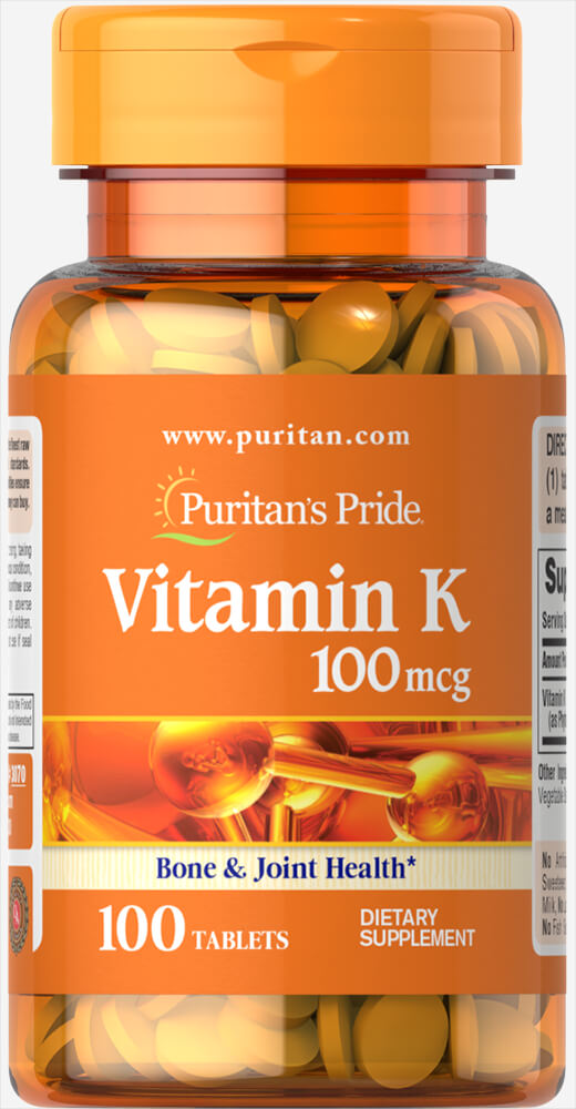 Vitamin K, 100mcg - 100 tabs