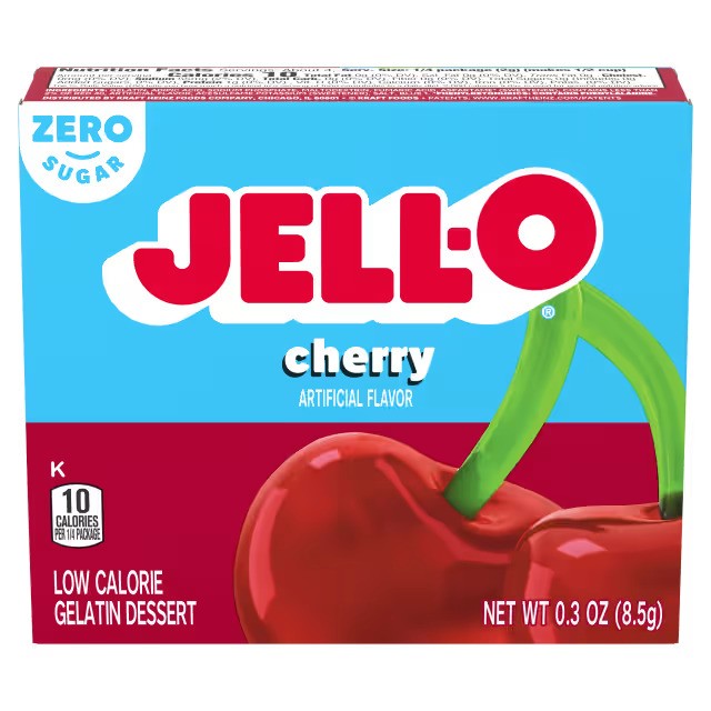 Gelatin Dessert Sugar Free, Cherry - 8.5g
