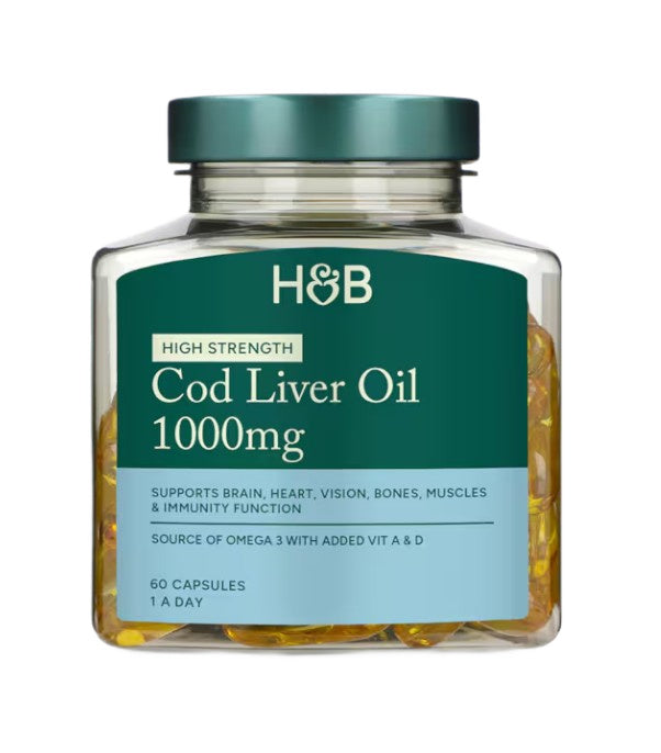 High Strength Cod Liver Oil, 1000mg - 60 caps