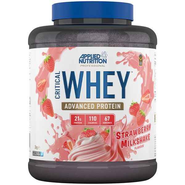 Critical Whey Applied Nutrition – Protéine whey saveur milkshake fraise, 2 kg