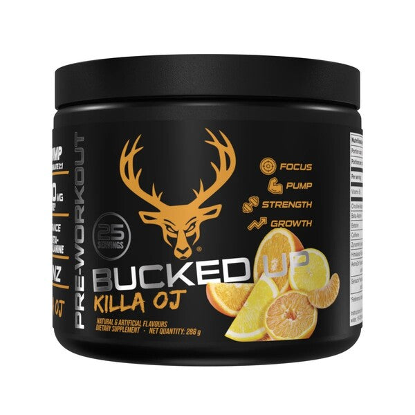 Bucked Up Pre-Workout, Killa OJ - 288g
