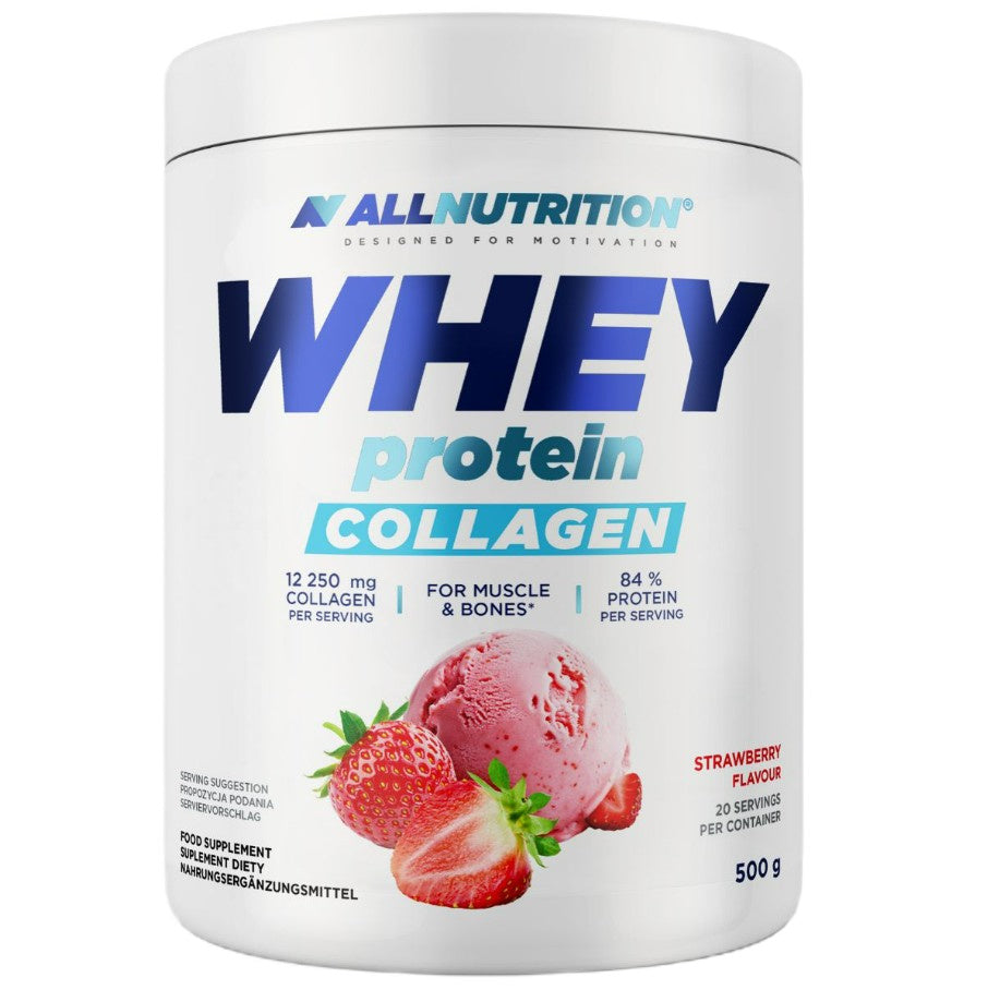 Whey Protein Collagen, Strawberry - 500g
