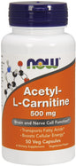 Acetyl-L-Carnitine, 500mg - 50 vcaps