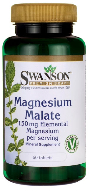 Magnesium Malate, 150mg Elemental Magnesium - 60 tablets