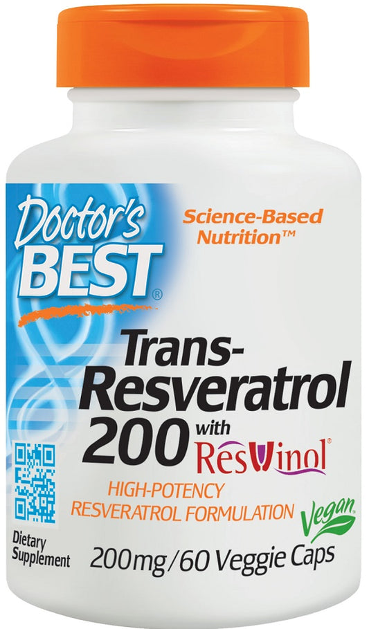 Trans-Resveratrol with ResVinol-25, 200mg - 60 vcaps