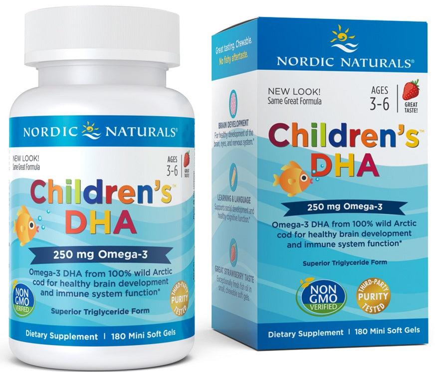 Children's DHA, 250mg Strawberry - 180 softgels