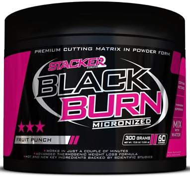 Black Burn Micronized, Fruit Punch - 300g