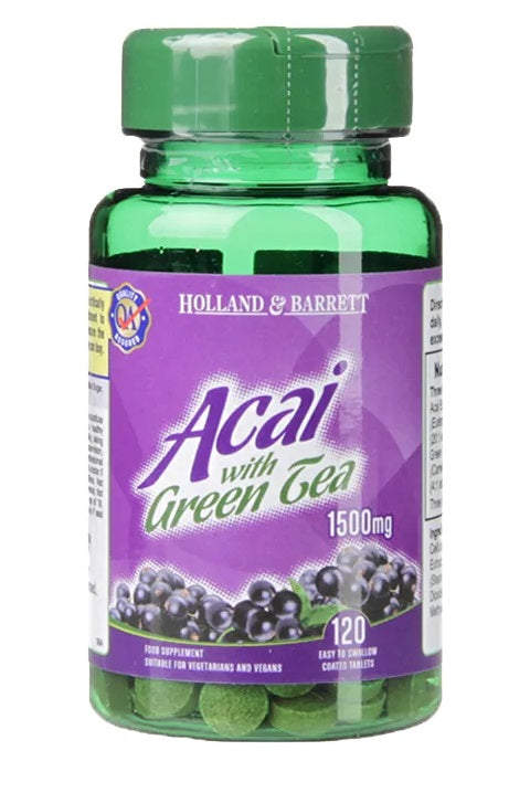 Acai with Green Tea, 1500mg - 120 tabs