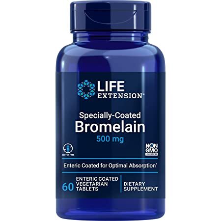 Specially-Coated Bromelain, 500mg - 60 enteric coated tabs