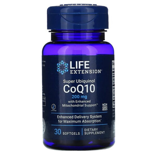 Super Ubiquinol CoQ10 with Enhanced Mitochondrial Support, 200mg - 30 softgels
