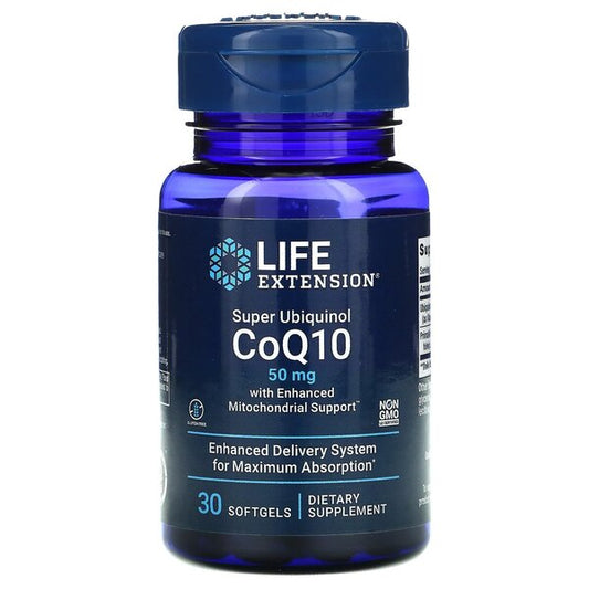 Super Ubiquinol CoQ10 with Enhanced Mitochondrial Support, 50mg - 30 softgels
