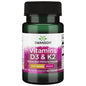 Vitamins D3 & K2, 125mcg & 100mcg - 60 vcaps