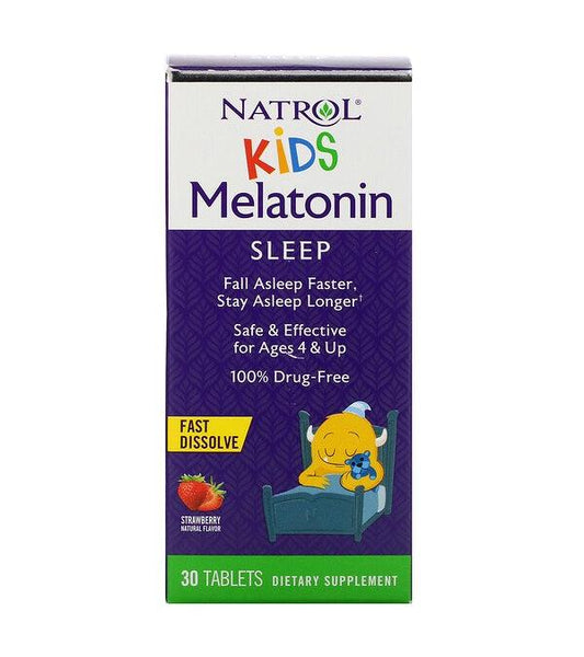 Kids Melatonin, Strawberry - 30 tabs