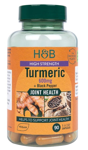 High Strength Turmeric with Black Pepper, 600mg - 90 caps