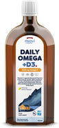 Daily Omega + D3, 1600mg Omega 3 (Natural Lemon) - 500 ml.