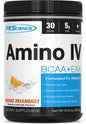 Amino IV PEScience – Acides aminés saveur glace orange vanille, 381 g