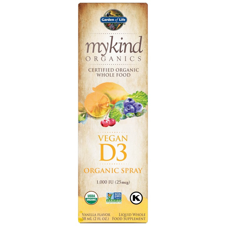 Mykind Vegan D3 Spray, 1000 IU (Vanilla) - 58 ml.