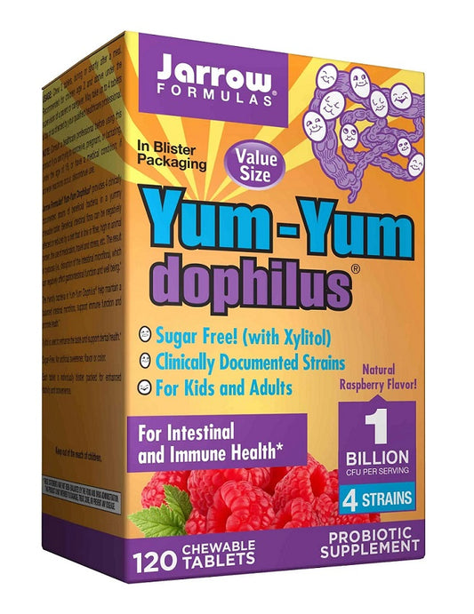 Yum-Yum Dophilus, 1 Billion CFU (Raspberry) - 120 chewable tabs