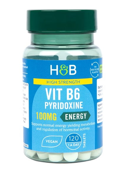 High Strength Vitamin B6, 100mg - 120 vegan tablets