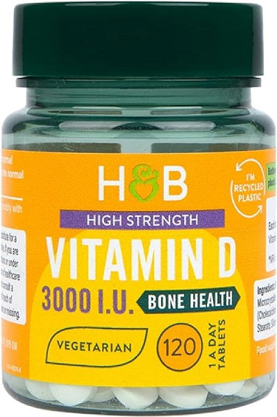 High Strength Vitamin D, 3000 IU - 120 tablets