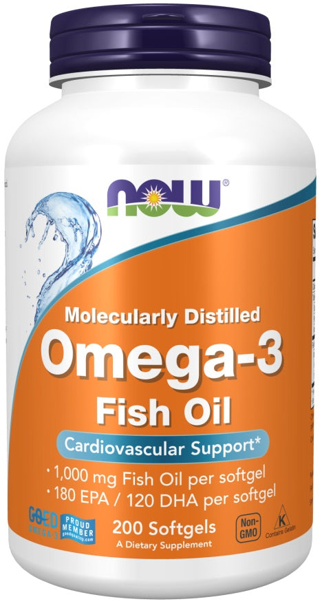 Omega-3 Molecularly Distilled - 200 softgels