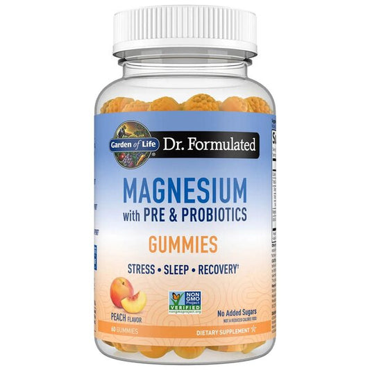 Dr. Formulated Magnesium with Pre & Probiotics Gummies, Peach - 60 gummies