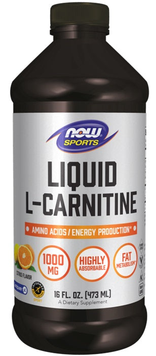 L-Carnitine Liquid, 1000mg Citrus Flavor - 473 ml.