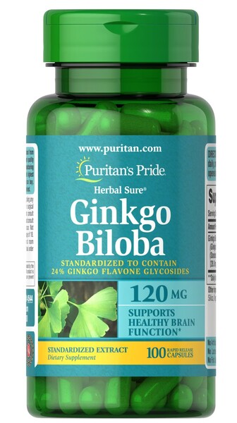 Ginkgo Biloba, 120mg - 100 caps