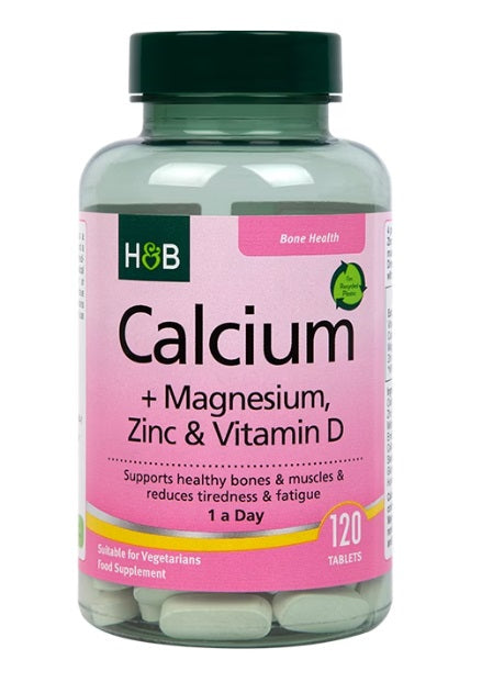 Calcium + Magnesium, Zinc & Vitamin D - 120 tabs