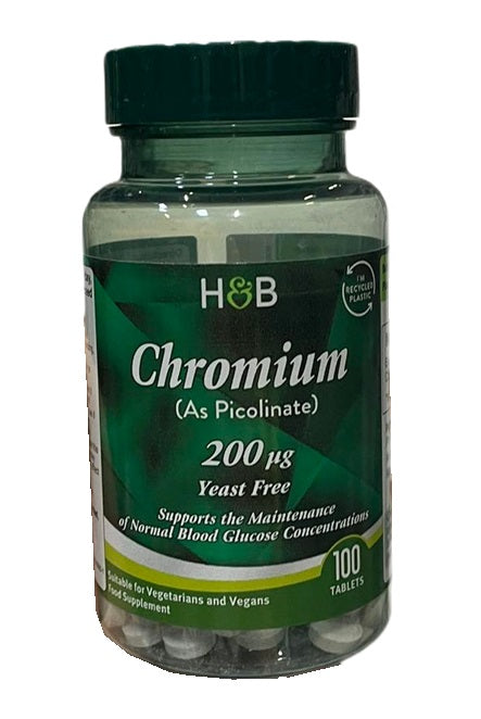 Chromium Picolinate, 200mcg - 100 tabs